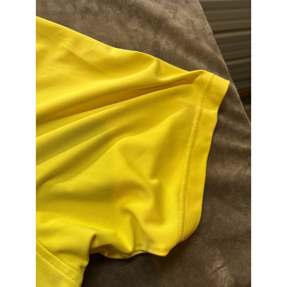 FootJoy FJ Shirt Mens Large Yellow Golf Polo Short Sleeve Kinderlou Forest - Picture 4 of 5